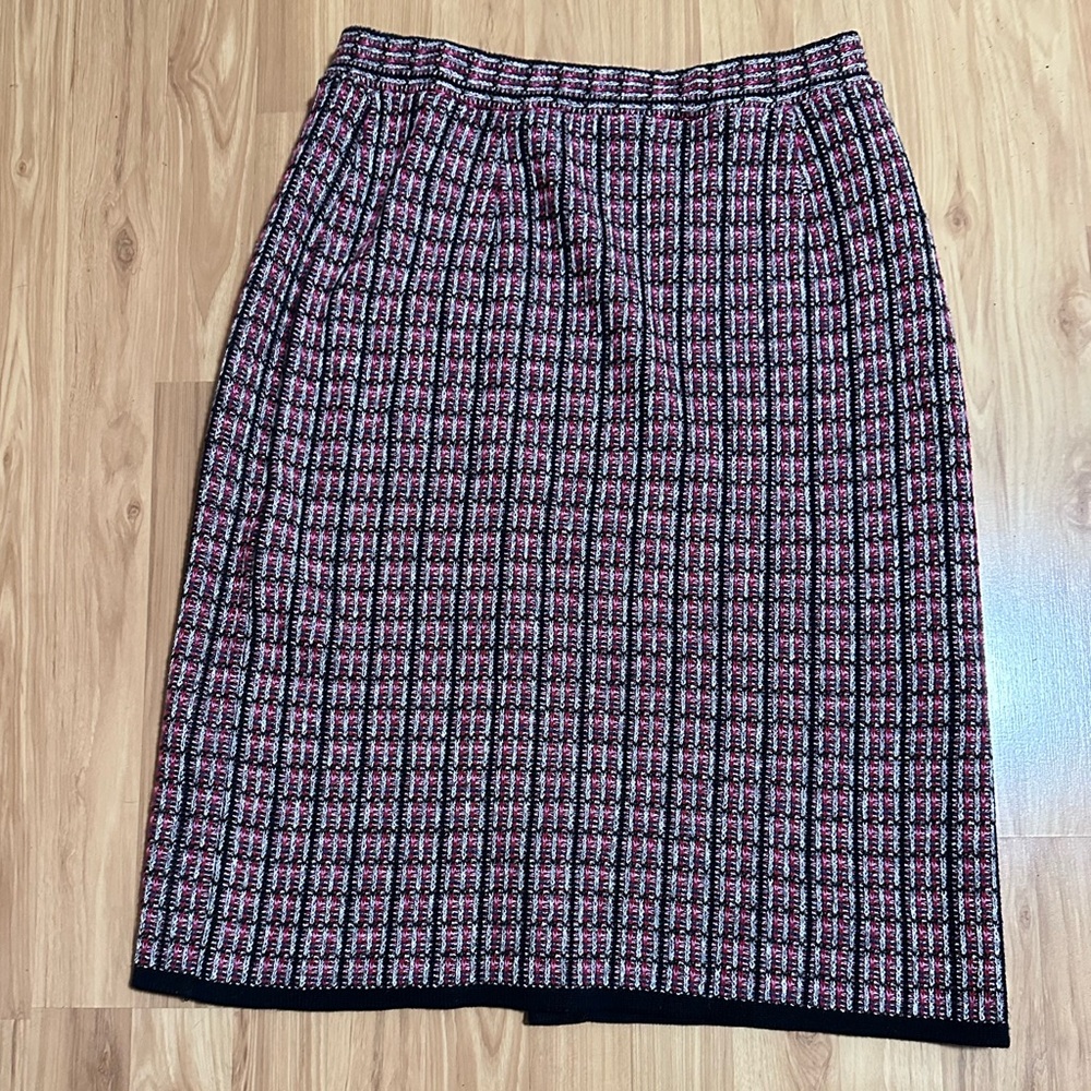 Elegant Women's Knit Plaid Pencil Skirt